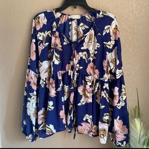 Altard’s State floral blue and Pink blouse